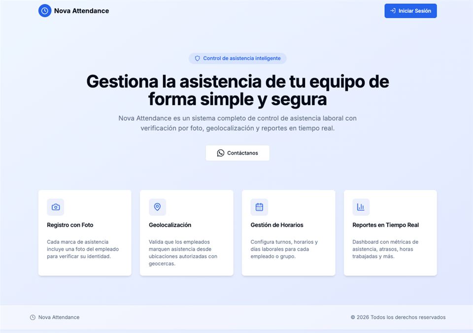 Sitio de Nova Attendance